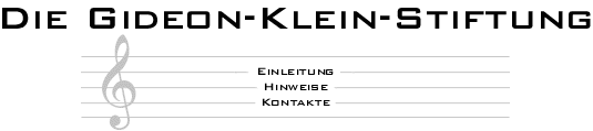 Die Gideon-Klein-Stiftung